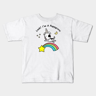 Cute Puppy Unicorn Shirt: Look I'm A Puppycorn Kids T-Shirt